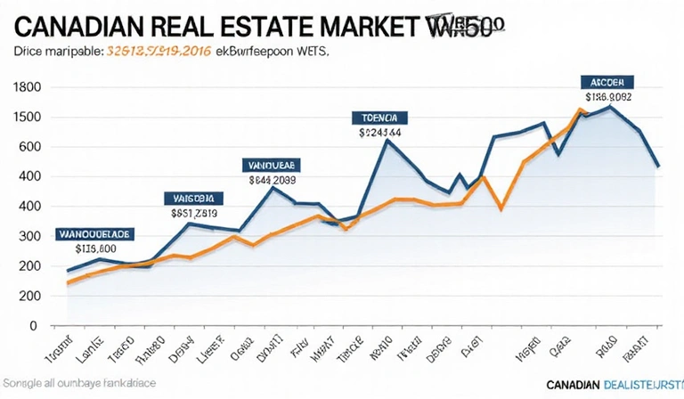 Graph showing Canadian real estate market trends