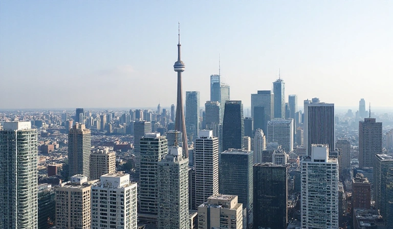Toronto skyline with condo buildings